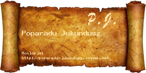 Poparadu Jukundusz névjegykártya